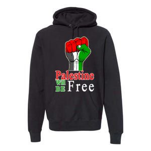 Palestine Will Be Free Raised Fist Premium Hoodie