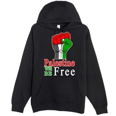 Palestine Will Be Free Raised Fist Premium Pullover Hoodie