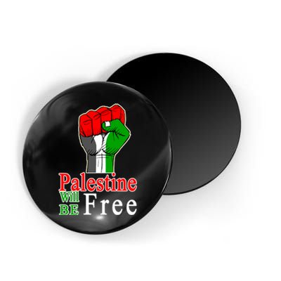 Palestine Will Be Free Raised Fist Magnet