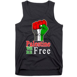 Palestine Will Be Free Raised Fist Tank Top