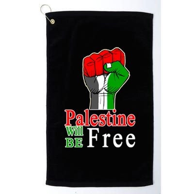 Palestine Will Be Free Raised Fist Platinum Collection Golf Towel