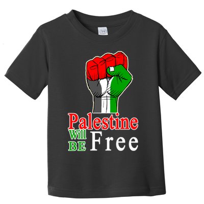 Palestine Will Be Free Raised Fist Toddler T-Shirt