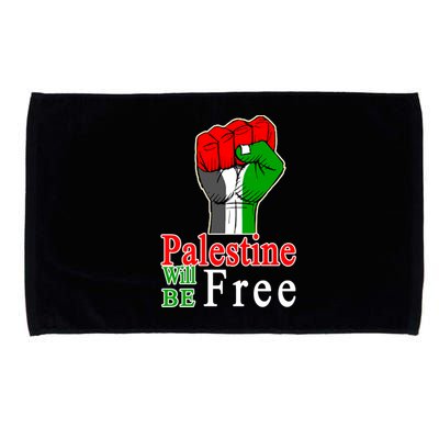 Palestine Will Be Free Raised Fist Microfiber Hand Towel