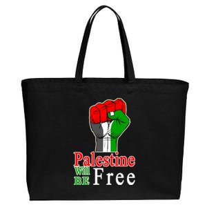 Palestine Will Be Free Raised Fist Cotton Canvas Jumbo Tote