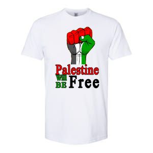 Palestine Will Be Free Raised Fist Softstyle CVC T-Shirt