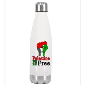 Palestine Will Be Free Raised Fist Stainless Steel Insulated Water Bottle