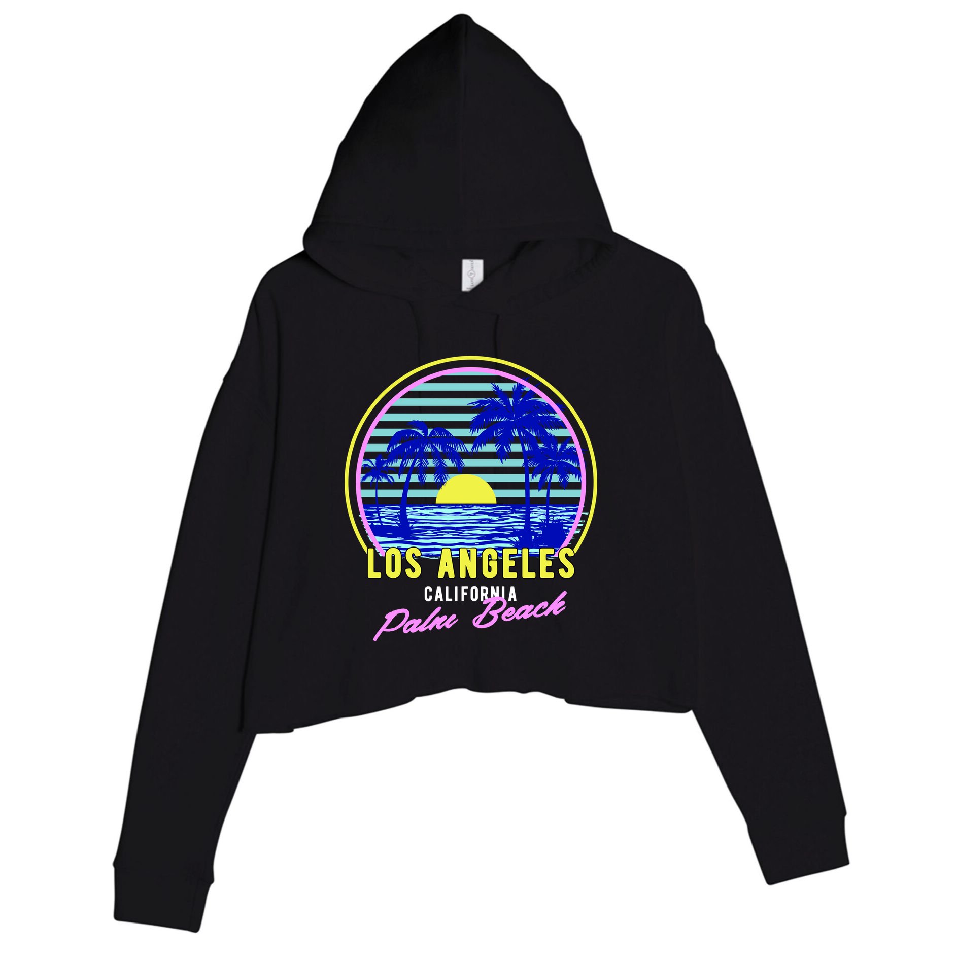 Palm Beach Crop Fleece Hoodie
