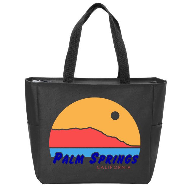Palm Springs California Zip Tote Bag