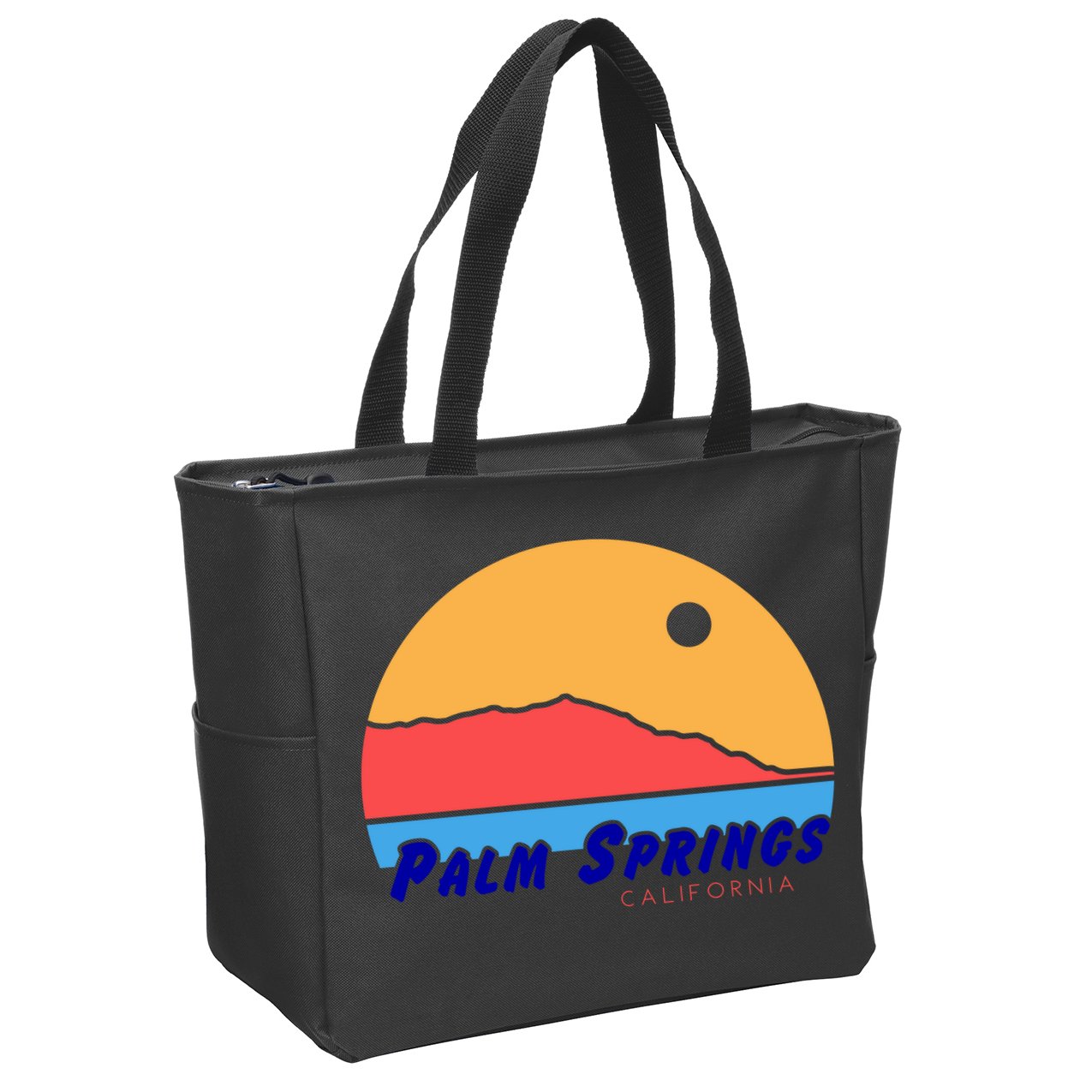 Palm Springs California Zip Tote Bag