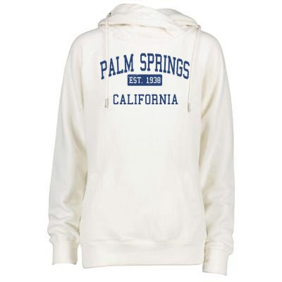 Palm Springs California EST 1938 Womens Funnel Neck Pullover Hood