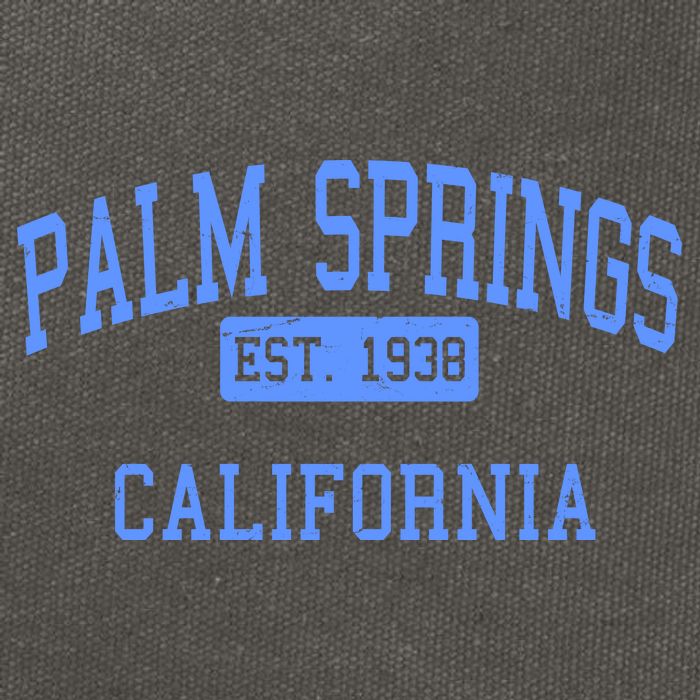 Palm Springs California EST 1938 Cotton Canvas Backpack