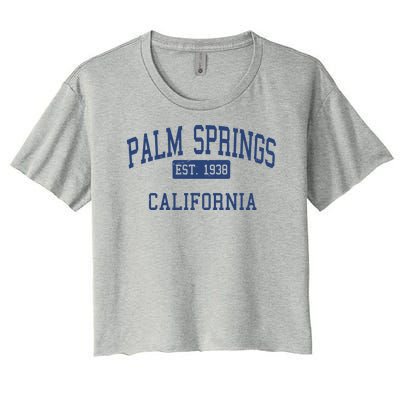 Palm Springs California EST 1938 Women's Crop Top Tee