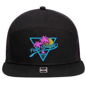 Palm Springs Retro 80's Neon 7 Panel Mesh Trucker Snapback Hat