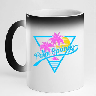 Palm Springs Retro 80's Neon 11oz Black Color Changing Mug