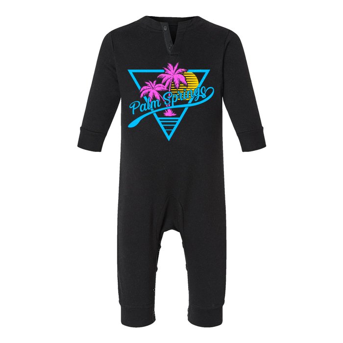 Palm Springs Retro 80's Neon Infant Fleece One Piece