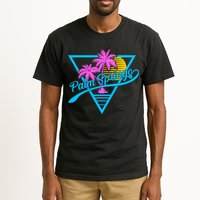 Palm Springs Retro 80's Neon Tall T-Shirt