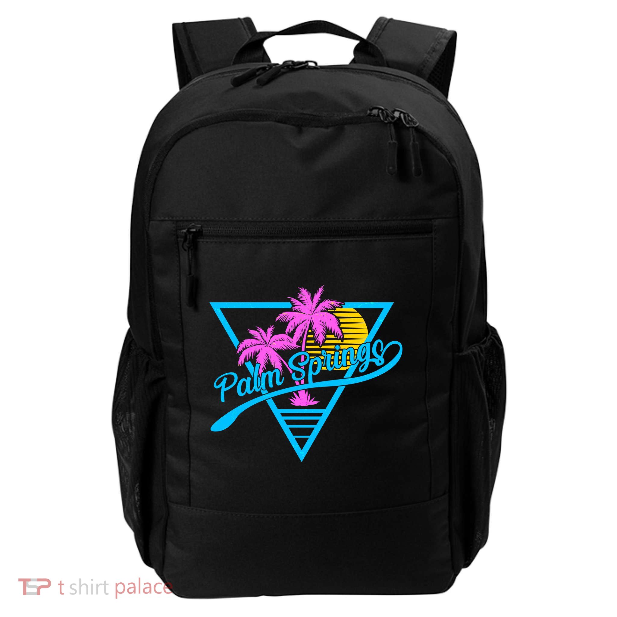 Palm Springs Retro 80's Neon Daily Commute Backpack