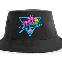 Palm Springs Retro 80's Neon Sustainable Bucket Hat