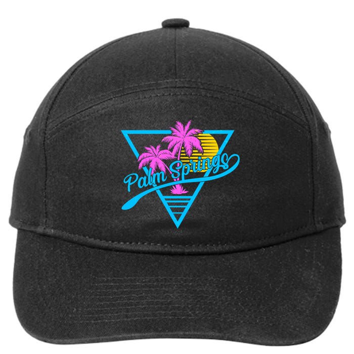 Palm Springs Retro 80's Neon 7-Panel Snapback Hat