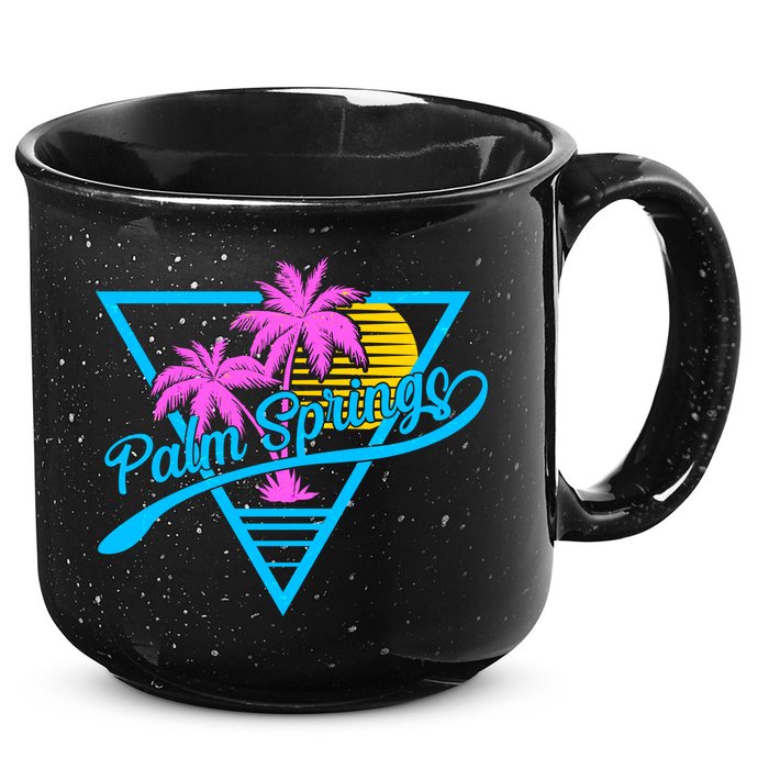Palm Springs Retro 80's Neon 15oz Campfire Ceramic Mug