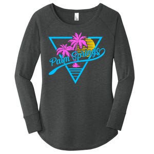 Palm Springs Retro 80's Neon Women's Perfect Tri Tunic Long Sleeve Shirt