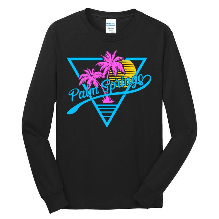 Palm Springs Retro 80's Neon Tall Long Sleeve T-Shirt