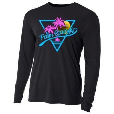 Palm Springs Retro 80's Neon Cooling Performance Long Sleeve Crew