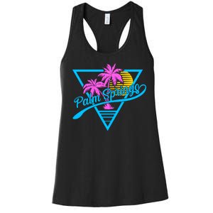 Palm Springs Retro 80's Neon Women's Racerback Tank