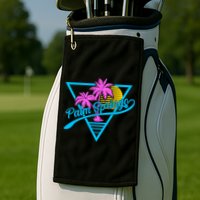 Palm Springs Retro 80's Neon Golf Towel