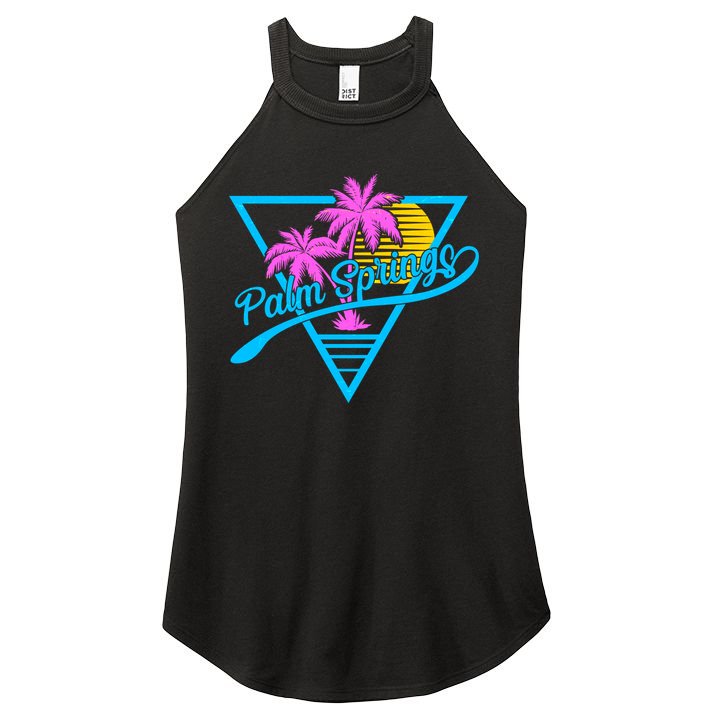Palm Springs Retro 80's Neon Women's Perfect Tri Rocker Tank