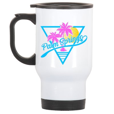 Palm Springs Retro 80's Neon Stainless Steel Travel Mug