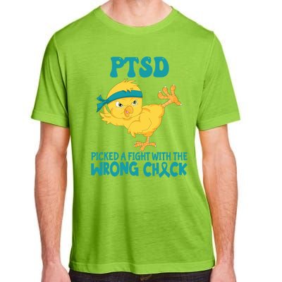 Ptsd Awareness Month Ptsd Picked A Fight The Wrong Chick Gift Adult ChromaSoft Performance T-Shirt