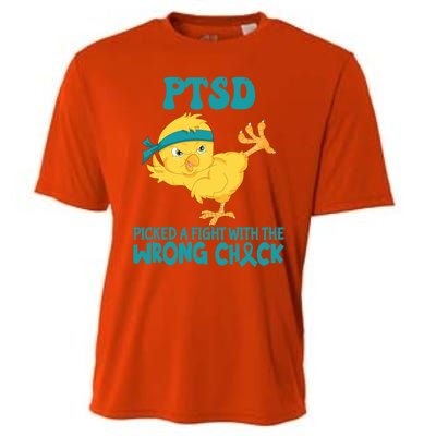 Ptsd Awareness Month Ptsd Picked A Fight The Wrong Chick Gift Cooling Performance Crew T-Shirt