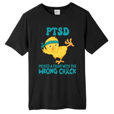 Ptsd Awareness Month Ptsd Picked A Fight The Wrong Chick Gift Tall Fusion ChromaSoft Performance T-Shirt