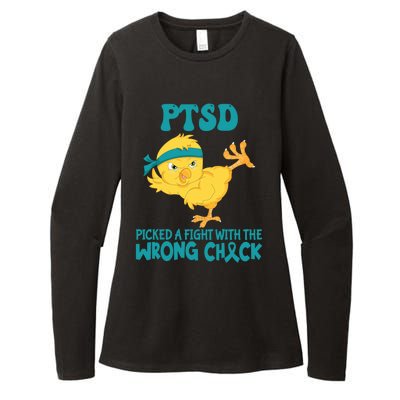 Ptsd Awareness Month Ptsd Picked A Fight The Wrong Chick Gift Womens CVC Long Sleeve Shirt