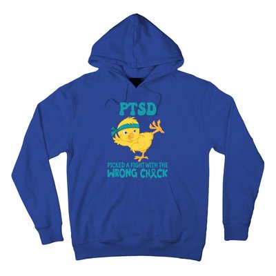 Ptsd Awareness Month Ptsd Picked A Fight The Wrong Chick Gift Hoodie