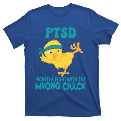 Ptsd Awareness Month Ptsd Picked A Fight The Wrong Chick Gift T-Shirt