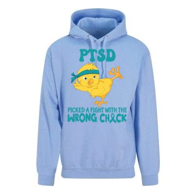 Ptsd Awareness Month Ptsd Picked A Fight The Wrong Chick Gift Unisex Surf Hoodie