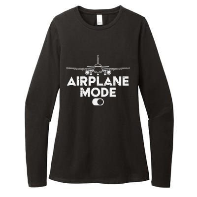 Pilot Airplane Mode On Funny Aviation Aviator Womens CVC Long Sleeve Shirt