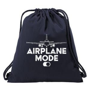 Pilot Airplane Mode On Funny Aviation Aviator Drawstring Bag