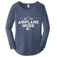 Pilot Airplane Mode On Funny Aviation Aviator Women's Perfect Tri Tunic Long Sleeve Shirt