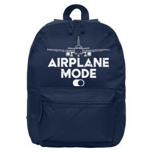 Pilot Airplane Mode On Funny Aviation Aviator 16 in Basic Backpack