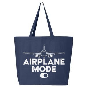 Pilot Airplane Mode On Funny Aviation Aviator 25L Jumbo Tote