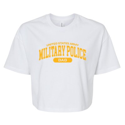 Proud Army Mp Dad Gift Bella+Canvas Jersey Crop Tee