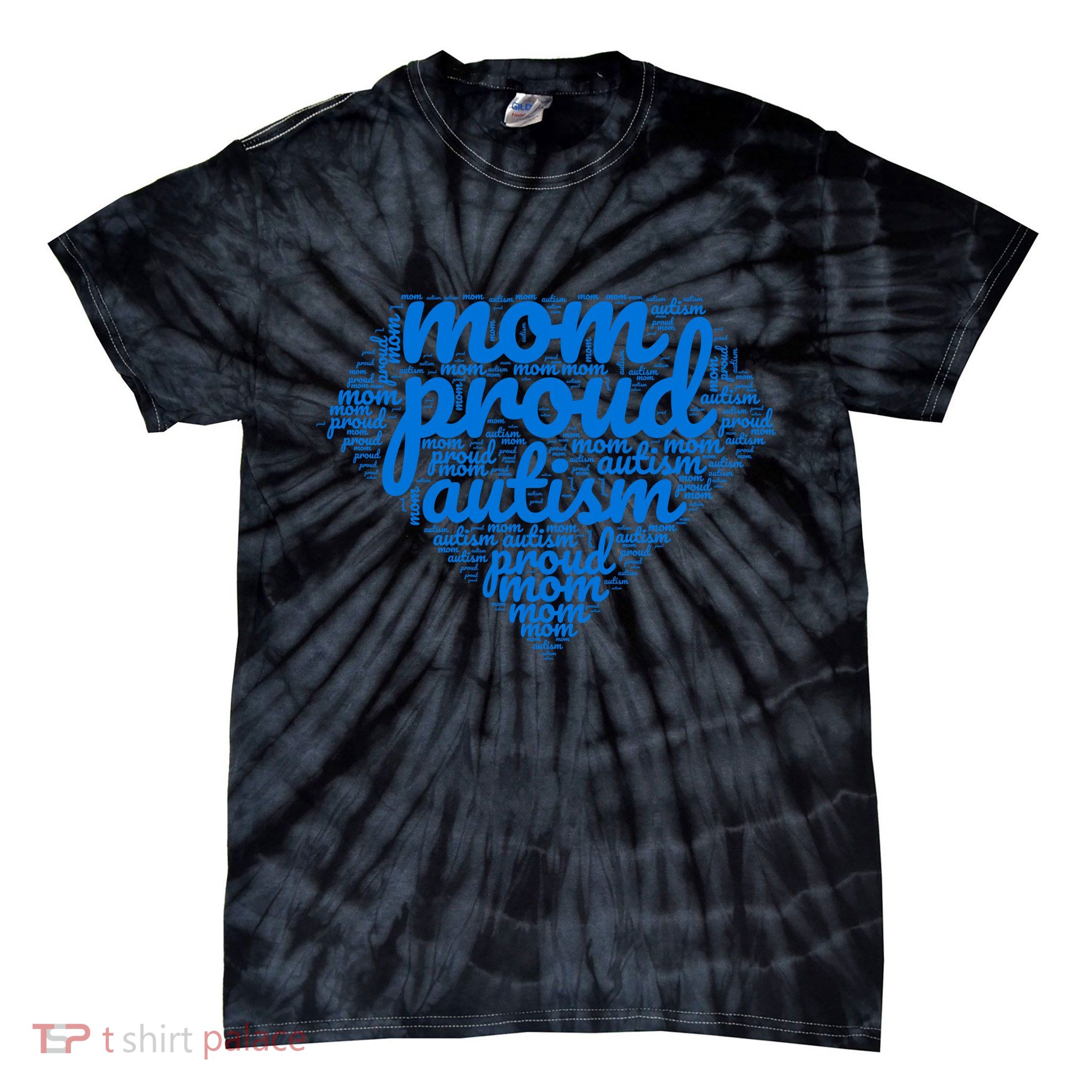 Proud Autism Mom Tie-Dye T-Shirt