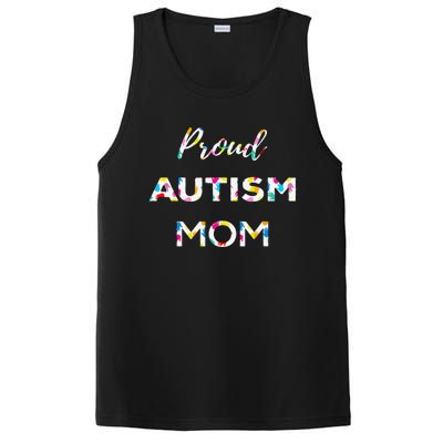 Proud Autism Mom Autistic Awareness Rainbow Color Hands PosiCharge Competitor Tank