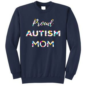 Proud Autism Mom Autistic Awareness Rainbow Color Hands Sweatshirt