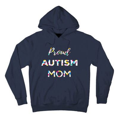 Proud Autism Mom Autistic Awareness Rainbow Color Hands Tall Hoodie