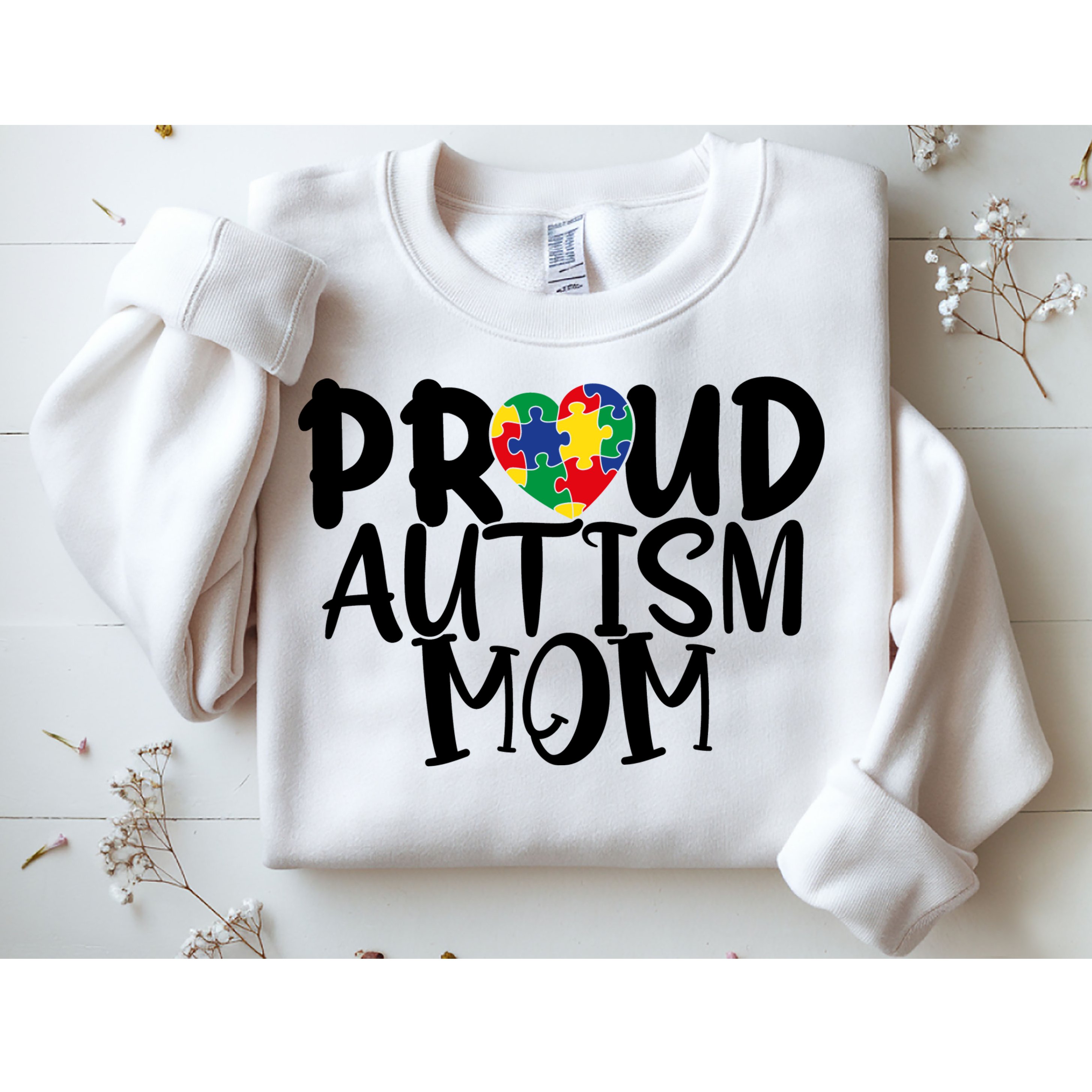 Proud Autism Mom Cute Autism Awareness Gift Sweatshirt