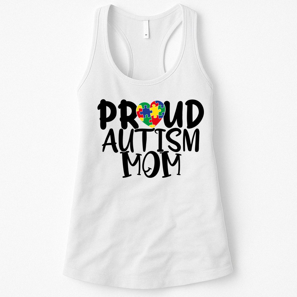 Proud Autism Mom Cute Autism Awareness Gift Womens Tank Top